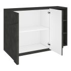 PING multi-purpose cabinet with 2 hinged doors and 3 open compartments - Web Furniture PING multi-purpose cabinet with 2 hinged doors and 3 open compartments - Web Furniture