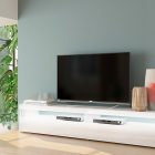 BURRATA 200 cm TV stand with 2 open compartments + 1 flap door - Web Furniture BURRATA 200 cm TV stand with 2 open compartments + 1 flap door - Web Furniture