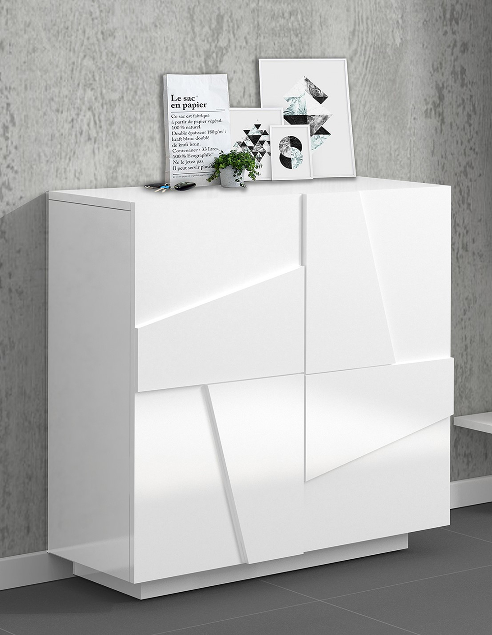 40891306_PING_AMB PING shoe rack with 2 hinged doors - Web Furniture