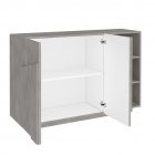 PING multi-purpose cabinet with 2 hinged doors and 3 open compartments - Web Furniture PING multi-purpose cabinet with 2 hinged doors and 3 open compartments - Web Furniture