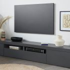 ESSENTIAL 240 cm TV Stand with 3 Flap Doors - Living - Web Furniture ESSENTIAL 240 cm TV Stand with 3 Flap Doors - Living - Web Furniture