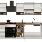 Cucina lineare SOLE 256 cm, composizione 2 - Cooking - Web Furniture Cucina lineare SOLE 256 cm, composizione 2 - Cooking - Web Furniture