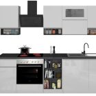 Cucina lineare SOLE 256 cm, composizione 2 - Cooking - Web Furniture Cucina lineare SOLE 256 cm, composizione 2 - Cooking - Web Furniture