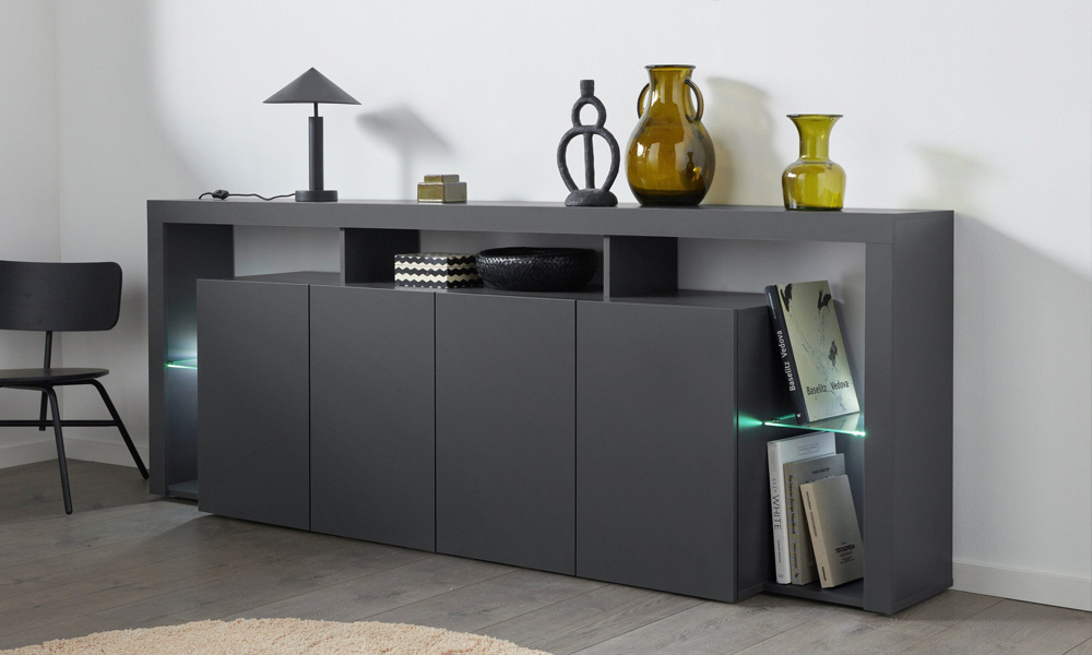 39006635_ESSENTIAL_AMB Credenza ESSENTIAL 4 ante da 220 cm - Living - Web Furniture