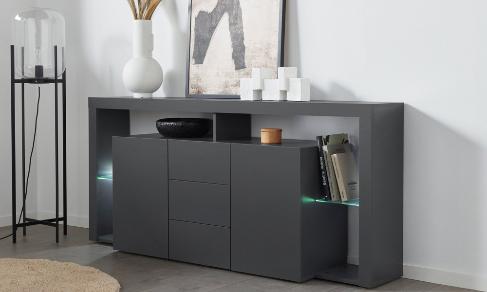 79543162_ESSENTIAL_AMB Credenza ESSENTIAL a 2 ante e 3 cassetti da 180 cm - Living - Web Furniture